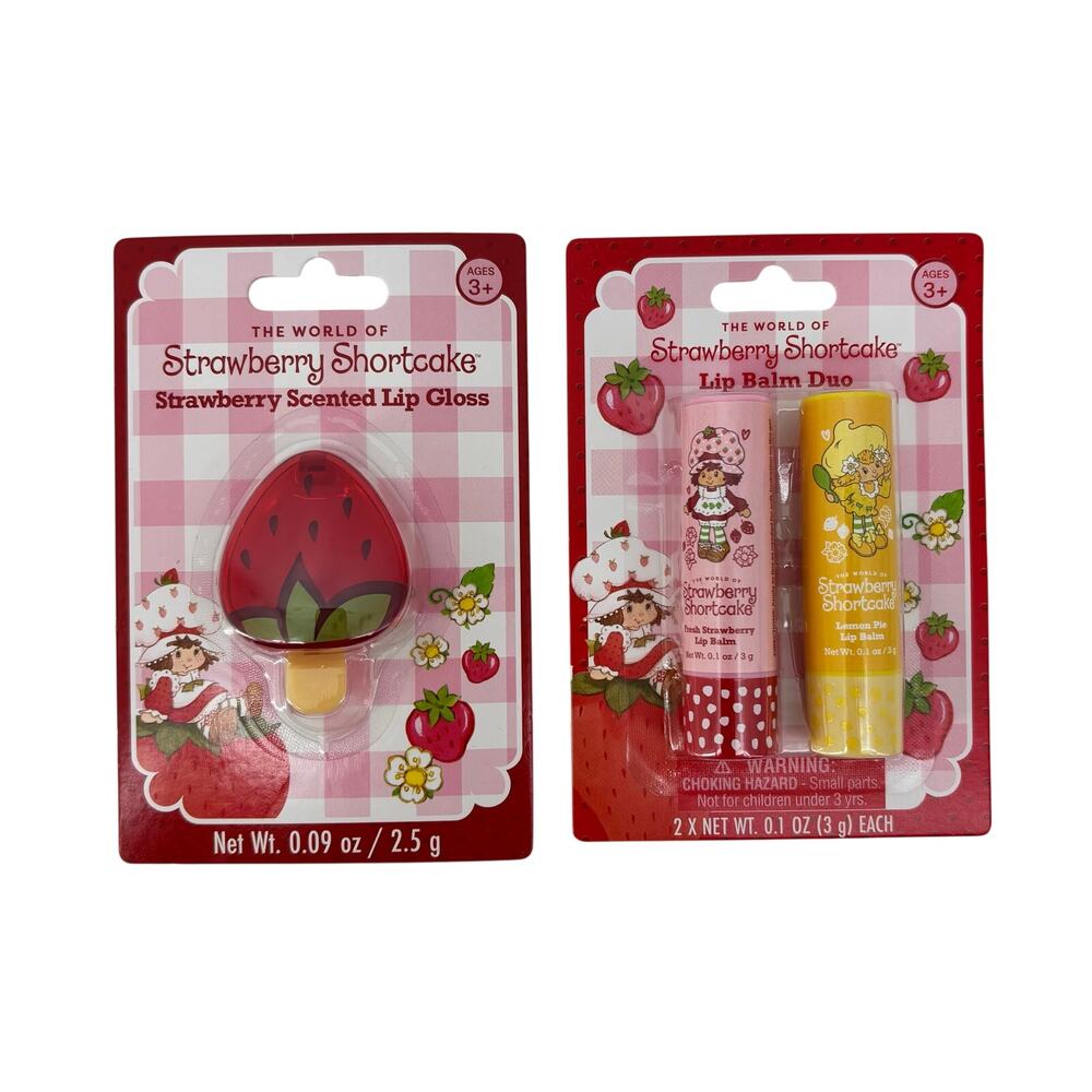 WildBrain Strawberry Shortcake Scented Lip Gloss Lip Balm Duo Set